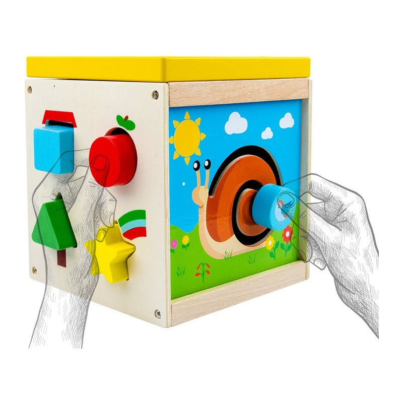 Cubo Didáctico Montessori Juguete De Madera Bebe Infantil