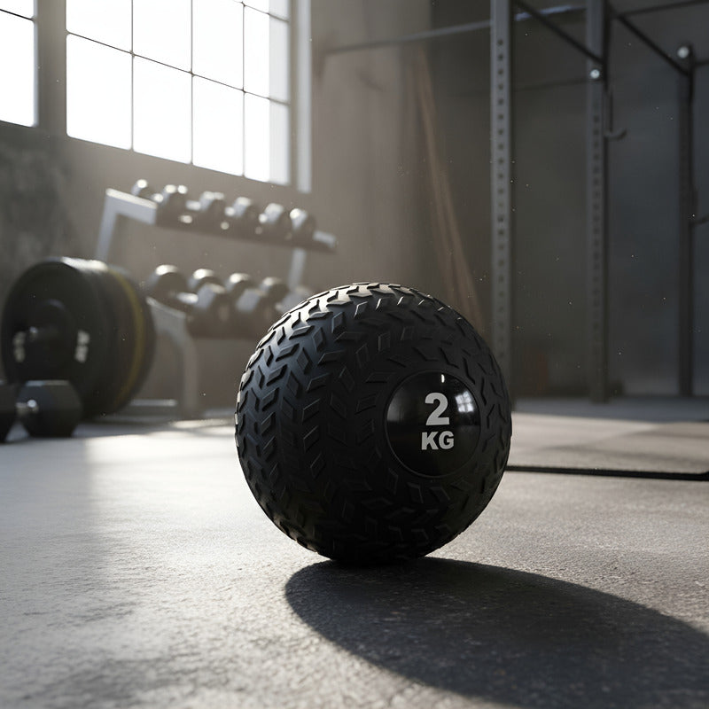 Slam Ball Balón Medicinal 2 kg para Entrenamiento Muscular - Negro