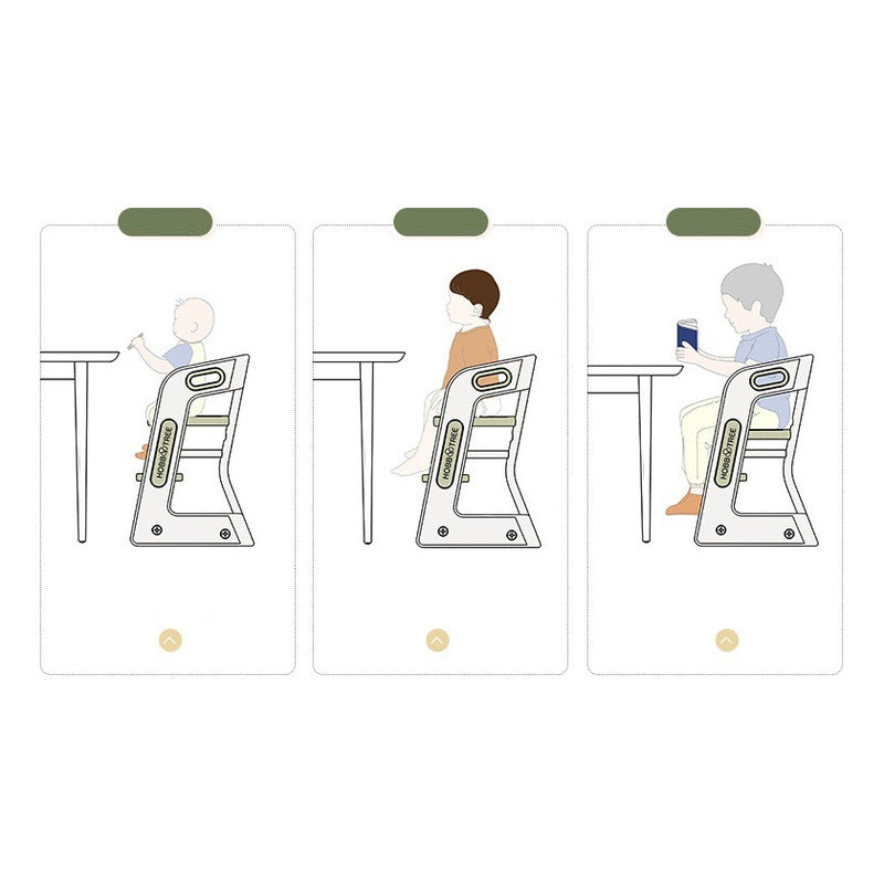 Silla de Comer para Bebé Multifuncional con Adaptador Plegable - Blanco