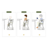 Silla Comer Bebe Multifuncional Con Adaptador Plegable  Plegable Blanco