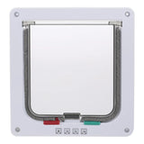 Puerta Exterior Para Perro Gato Mascota Talla M Importada  Blanco / Transparente