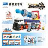 Camión De Juguete Lanza Pelotas Bazooka + Autitos Camion Lanza Autos Azul