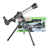 Telescopio Infantil De Iniciacion + 3 Lentes Importado Gris