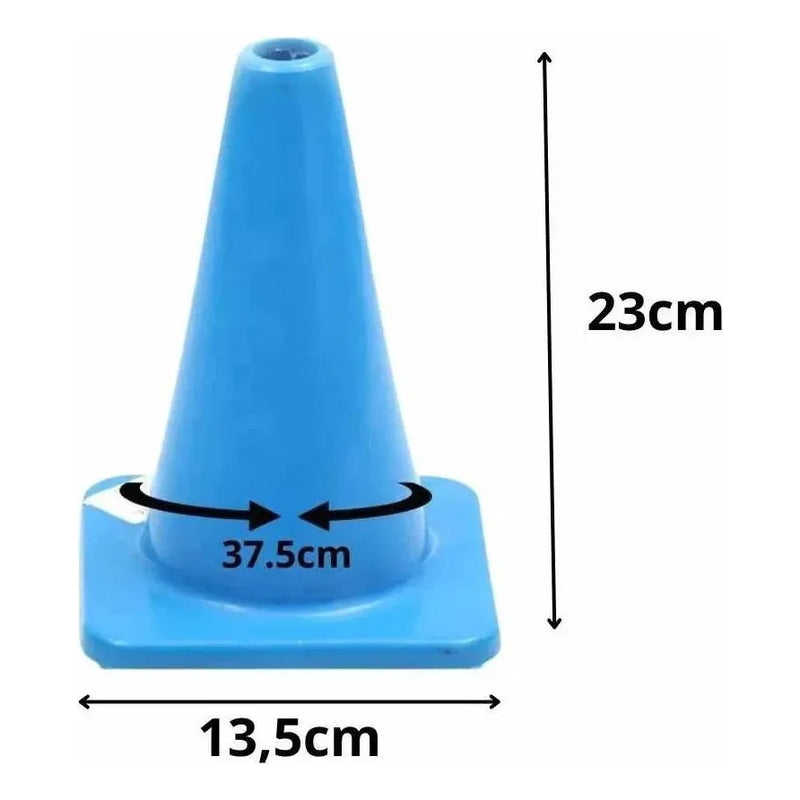 10 Conos De Entrenamiento 23cm Crossfit Deporte  Trafico  Multicolor