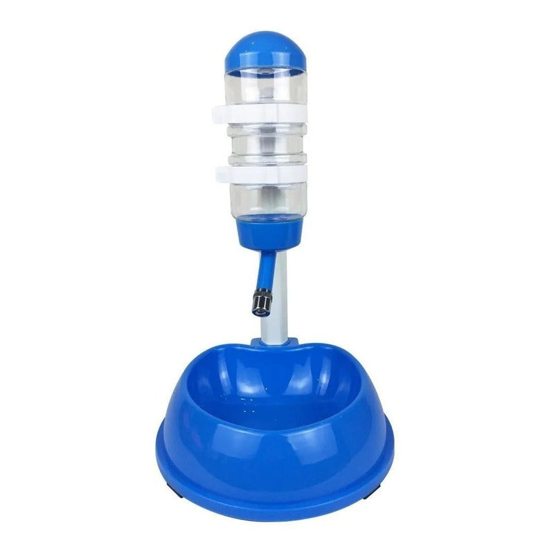 Bebedero De Agua Para Perros Y Gatos Alimentador Importado Azul