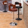 Pack 2 Sillas Piso Bar Taburete Regulable Madera/ecocuero