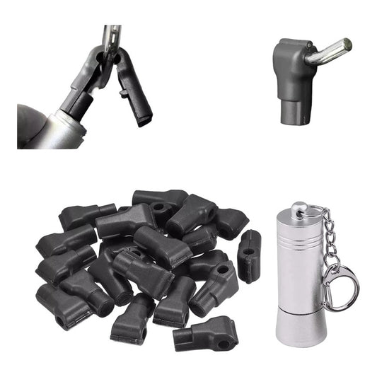 Pack 100 Seguros Candados Magneticos Gancheras 6mm + 1 Llave Seguro Negro Y 1 Llave