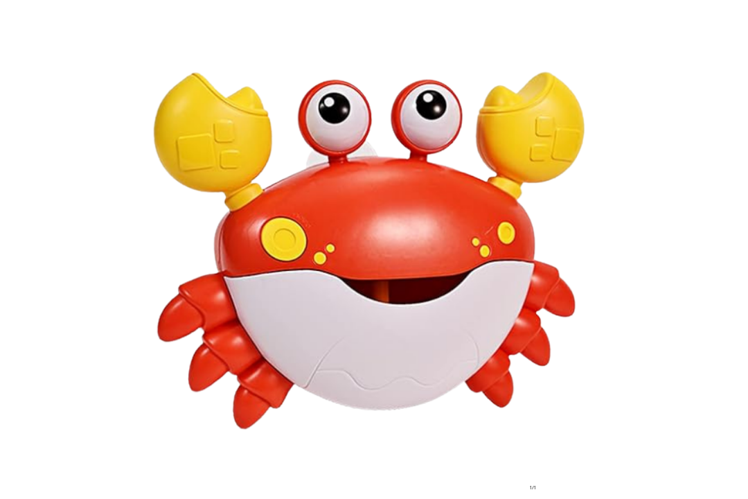 Tina De Baño Plegable Portatil Con Cojín Para Bebés, Juguetes De Baño Pistas De Bolas de Agua, submarinio regadera de ducha,Cangrejo de burbujas.