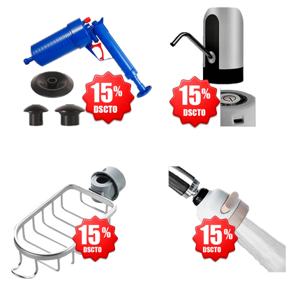 Pistola Sopapo Para Destapar Cañeria, dispensador de agua eléctrico automático, Estante de almacenamiento colgante, Grifo Giratorio