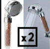 2 X Cabezal Ducha Teléfono Mango Filtro Ahorro Agua Purific