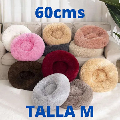 Cama Mascota Felpuda Perro Gato Relajante Y Suave De Felpa M